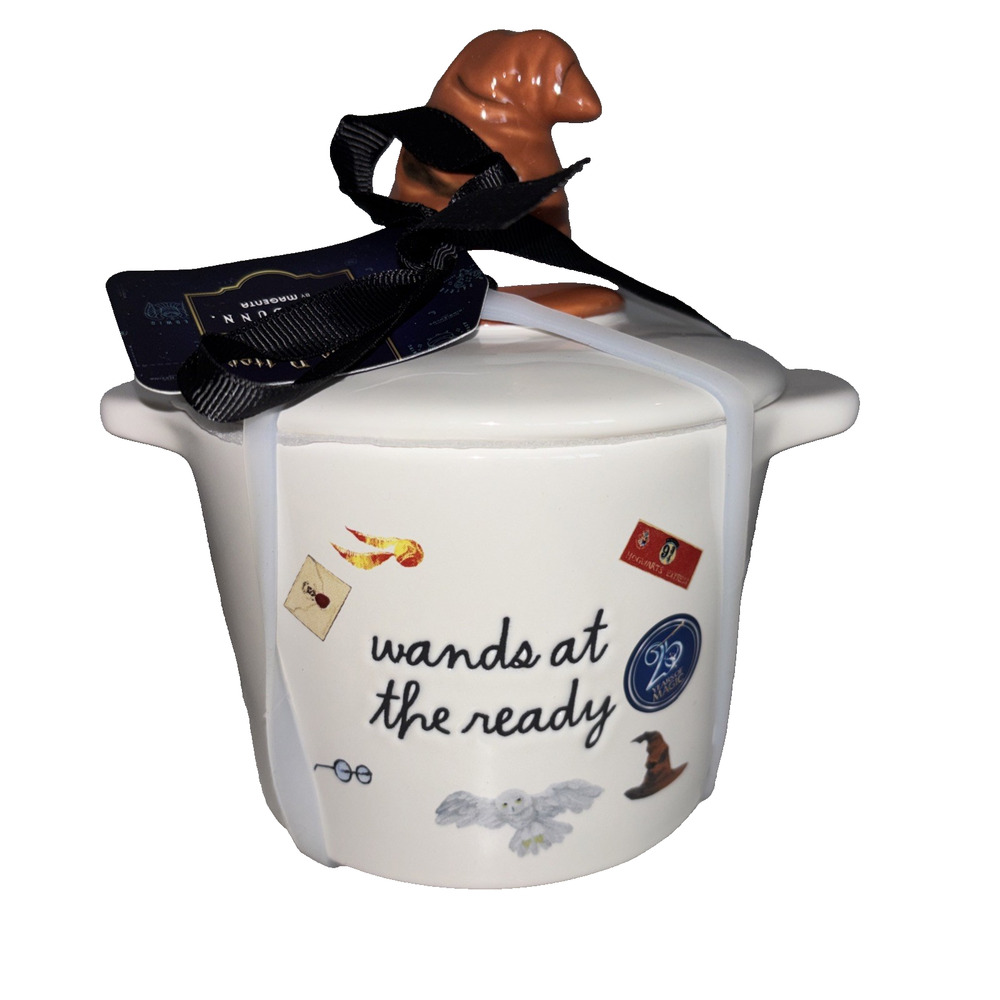 Harry Potter Wands at the Ready Sorting Hat Hogwarts Mini Baking Crock Rae Dunn